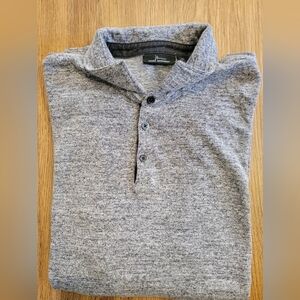 Mens Marc Anthony Long Sleeve Grey Polo XL